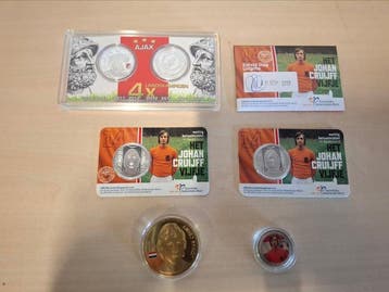 Nederland. 5 Euro Diverse Cruijff, Ajax (Zonder, Nieuw