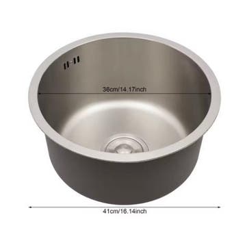 Ronde Keukenspoelbak 41 cm – Onderbouw Wastafel, Verzenden, Nieuw