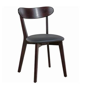 Stoel | SOFIA | Kunstleer/Hout | Black | Wengé Frame |, Verzenden, Nieuw in verpakking