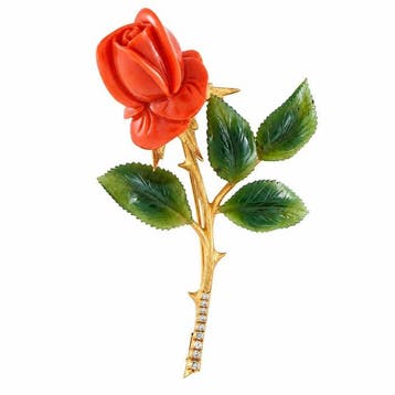 Broche - 14 karaat Geel goud, EXCLUSIEF Grote 14-karaats