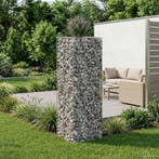 vidaXL Gabion Verhoogd Bed Zilver, Verzenden, Nieuw, IJzer