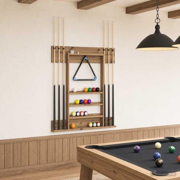 vidaXL Biljartkeu standaard Bewerkt hout 93 x 12 x 103 cm, Sport en Fitness, Biljarten en Poolen, Verzenden, Nieuw