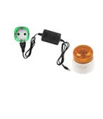 Oranje Flitser bedraad Flitser + Socket Wit + 12v Adapter, Verzenden, Nieuw