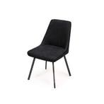Eetkamerstoel Medemblik - eetkamerstoelen - Zwart, Huis en Inrichting, Stoelen, Nieuw, Zwart, Stof
