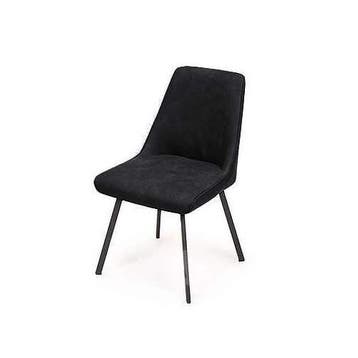 Eetkamerstoel Medemblik - eetkamerstoelen - Zwart, Nieuw, Zwart, Stof