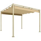 3 X 3 M Tuin-Pergola Met Intrekbaar Dak, Paviljoen, Baldakij, Verzenden