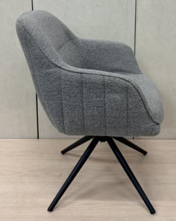 Stoffen Fauteuil Grey Arc - Eleonora Jeff (Grijs), Huis en Inrichting, Fauteuils, Ophalen of Verzenden, Gebruikt