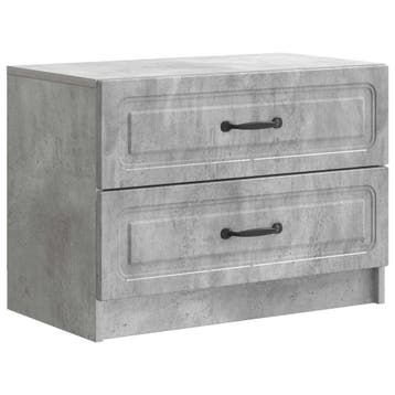 vidaXL Nachtkastje Betongrijs 62 x 34,5 x 44,5 cm Bewerkt, Minder dan 45 cm, Verzenden, Nieuw, Minder dan 55 cm