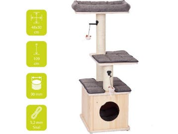 EBI Toledo - Krabpaal - 3 niveaus met kattenhuisje en, Verzenden, Nieuw