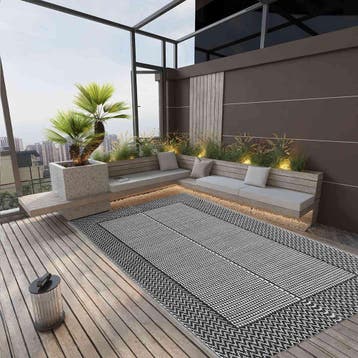 vidaXL Buitenkleed ARAKIL 160x230 cm PP grijs, Tuin en Terras, Verzenden, Nieuw