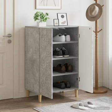 vidaXL Schoenenkast DELFT 59,5 x 39,5 x 90 cm Bewerkt hout, Verzenden, Nieuw