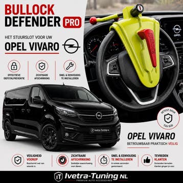 Bullock Defender Pro Stuurslot Opel Vivaro | Anti Diefstal, Auto diversen, Anti-diefstal, Verzenden, Nieuw