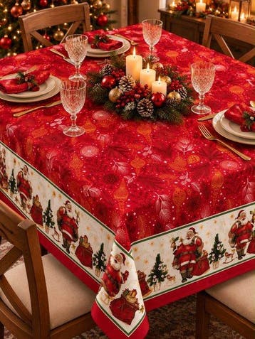 Kerstman - Kersttafelkleed voor grote tafels - Tafelkleed -, Nieuw