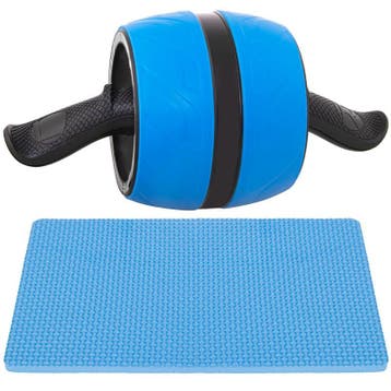 Buikspierwiel | Inclusief Kniemat | Blauw/Zwart, Ophalen of Verzenden, Nieuw