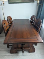 Tafel - Eik - Tafel en vier stoelen