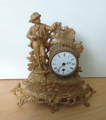 Figurale pendule jager - Antiek Legering - 1850-1900 -