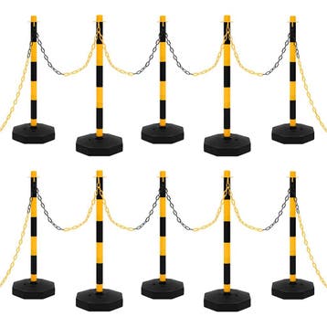 vidaXL Kettingpalenset met kunststof ketting 10 m, Verzenden, Nieuw