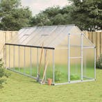 vidaXL Tuinkas met basisframe 445x169x195 cm aluminium, Tuin en Terras, Kassen, Verzenden, Nieuw