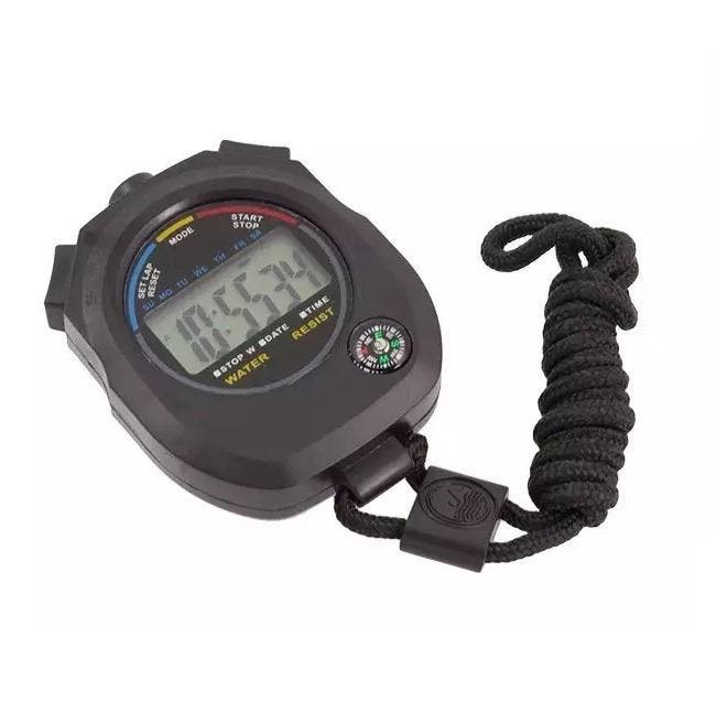 Stopwatch - LCD display - Met mini kompas, Sport en Fitness, Overige Sport en Fitness, Nieuw, Ophalen of Verzenden
