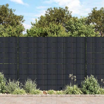 vidaXL Privacystrips 35x0,19 m PVC mat donkergrijs, Verzenden, Nieuw, Kunststof, Minder dan 1 meter