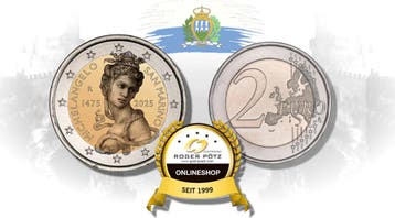 2 Euro 2025 San Marino Michelangelo reverse proof Pp kope..., Verzenden