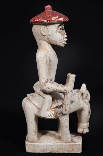 Figuur - Senufo Syonfolo Paardrijder - 28,5 cm - Ivoorkust