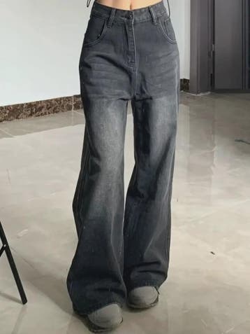 High Waist Jeans Dames - Wijde Pijpen & Shaping Effect - Plu, Verzenden, Nieuw