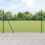 vidaXL Hecke met palen Groen 1.6 x 10 m Staal, Verzenden, Nieuw, IJzer