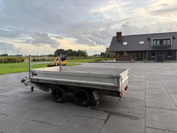 Saris Kipper 304 x 175 cm 2700 kg elektrisch bediend 3-zijde, Auto diversen, Aanhangers en Bagagewagens, Ophalen, Gebruikt