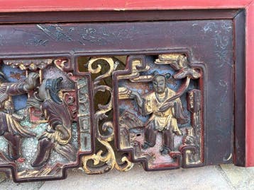 Paneel - houtlak-goud - China - Qing Dynastie (1644-1911) -