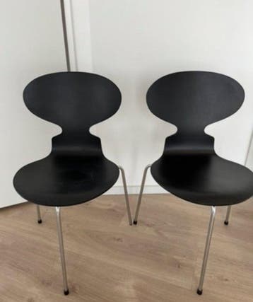 Fritz Hansen - Arne Jacobsen - Eetkamerstoel (2) - Hout -, Antiek en Kunst