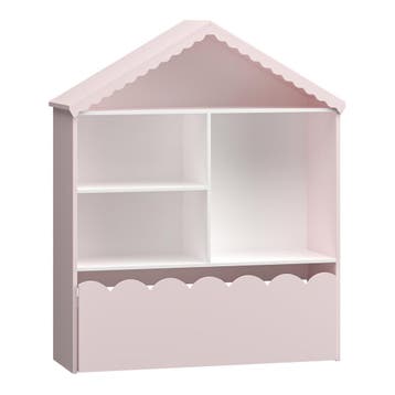 Kinderrek Vestnes in huisvorm 114x91x30 cm wit en roze [en.c, Verzenden, Nieuw