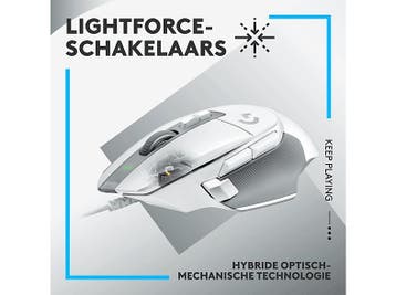 Logitech G -  G502 X Bedraad Muis  - Wit, Computers en Software, Muis, Logitech G, Verzenden, Gaming muis