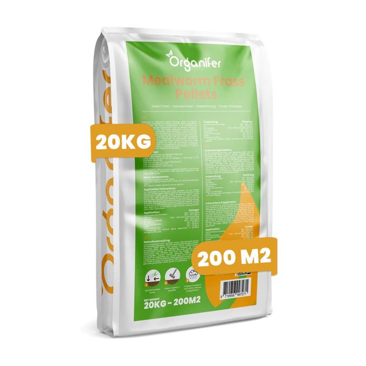 Meelworm Frass – Insectenmest Korrels (20 kg voor 200 m2), Tuin en Terras, Aarde en Mest, Mest, Verzenden