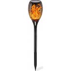 LED Solar Priklamp/Fakkel Tuinverlichting met Zonne-energie, Kunststof, Staande lamp, Nieuw, Ophalen of Verzenden