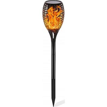 LED Solar Priklamp/Fakkel Tuinverlichting met Zonne-energie, Kunststof, Staande lamp, Nieuw, Ophalen of Verzenden