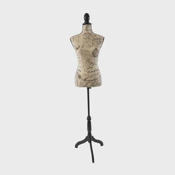 Verstelbare Paspop met Houten Statief - Beige/Zwart - Maat 3, Verzenden, Nieuw