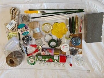 Kerstpakket startpakket hobby en bloemschikken XXL 115, Ophalen of Verzenden, Nieuw