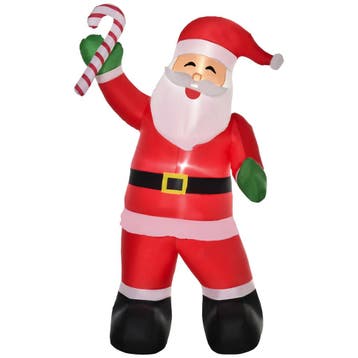 Opblaasbare Kerstman Met Zuurstok, 250 Cm, Met LED, Blower,, Verzenden, Nieuw