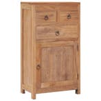 vidaXL Dressoir 50x30x90 cm massief teakhout, Verzenden, Nieuw, 50 tot 100 cm, 25 tot 50 cm