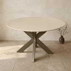Ronde eettafel Madison Zand Mangohout 150 cm, Ophalen of Verzenden, Nieuw