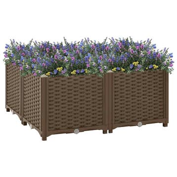 vidaXL Plantenbak verhoogd 80x80x38 cm polypropyleen, Kunststof, Verzenden, Nieuw, 60 tot 100 cm