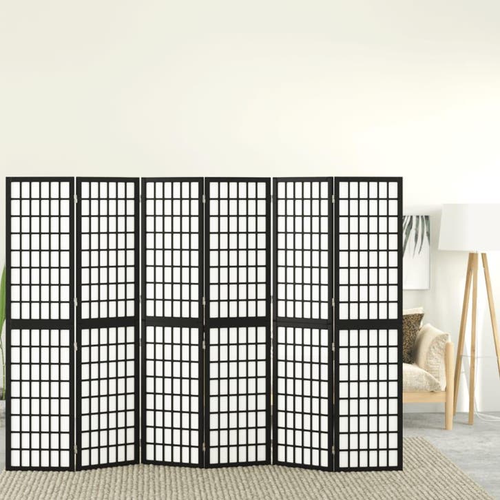 vidaXL Kamerscherm inklapbaar 6 panelen Japanse stijl, Huis en Inrichting, Woonaccessoires | Kamerschermen, Nieuw, Verzenden
