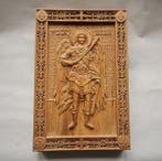 Icoon - Icoon - Houtsnijwerk van aartsengel Michaël - Hout