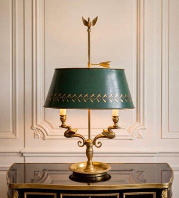Bouilotte lamp - Franse exclusieve luxe - Verguld messing