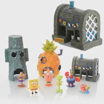 SpongeBob Actiefiguren & Aquarium Decoratie Set - Kinderfees, Verzenden, Nieuw