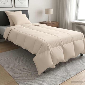 vidaXL Dekbedset 2 st 140 x 220 cm 250 gsm Natuurlijke Kapok, Verzenden, Nieuw, Beige