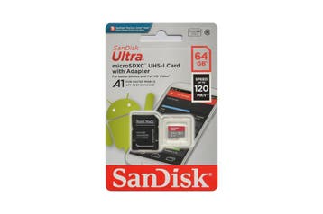 Sandisk Ultra 64GB microSDXC 120mb/s geheugenkaart, Sandisk, Nieuw, Ophalen of Verzenden, 64 GB