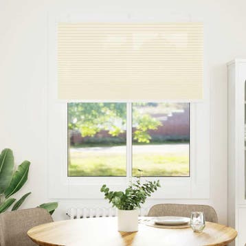 vidaXL Plissé rolgordijn 105x150cm stofbreedte 104,4cm, Verzenden, Nieuw, Crème