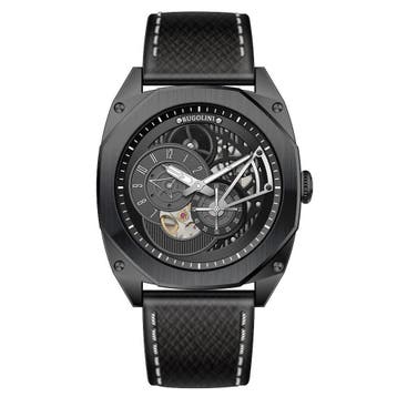 BUGOLINI Noctis - Dubbele Automatische Horloge - Mechanisch, Sieraden, Tassen en Uiterlijk, Horloges | Heren, Overige merken, Leer